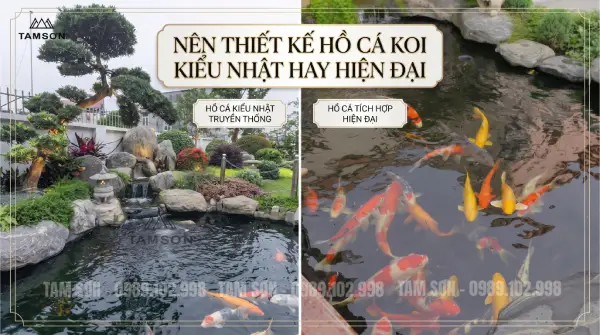 Nên Thiết Kế Hồ Cá Koi Kiểu Nhật Hay Hiện Đại?
