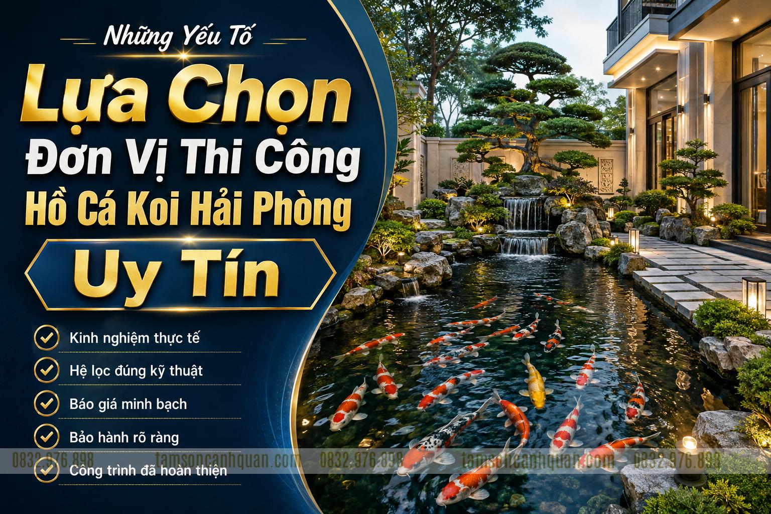 Những Yếu Tố Giúp Bạn Lựa Chọn Đơn Vị Thi Công Hồ Cá Koi Hải Phòng Uy Tín