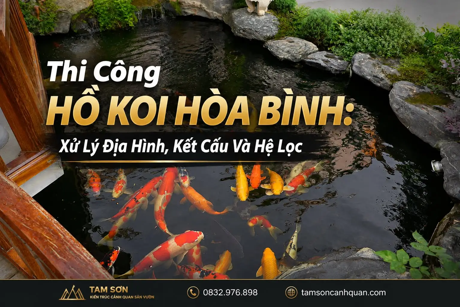 thi công hồ cá Koi Hòa Bình
