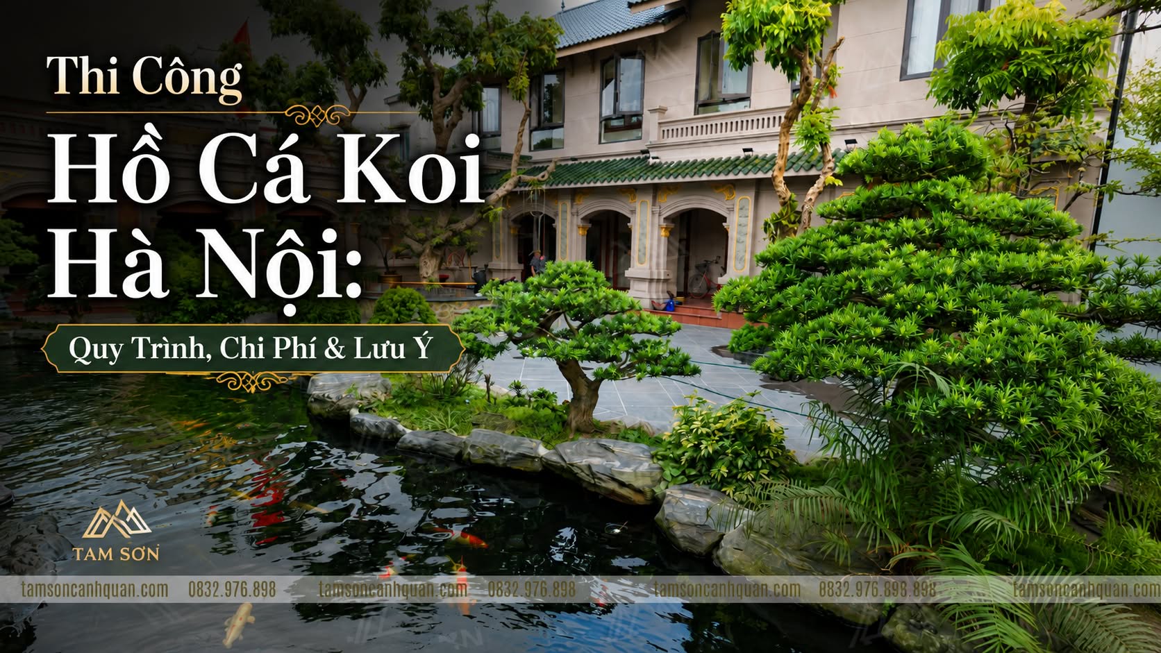 Thi công hồ koi Hà Nội