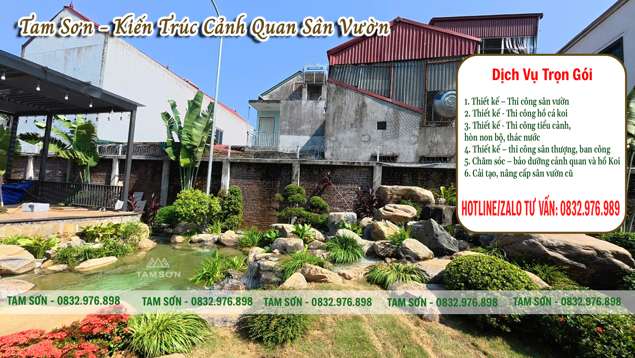 Tam Sơn - Kiến Trúc Cảnh Quan Sân Vườn