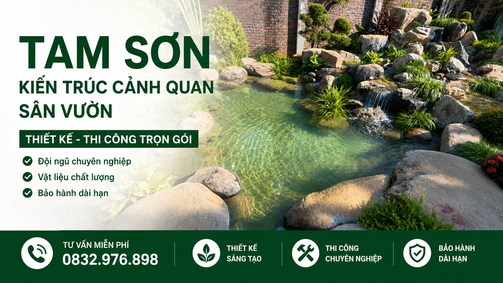 Tam Sơn - Đơn vị thi công hồ koi Phú Thọ uy tín