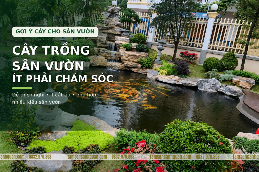 cây trồng sân vườn ít phải chăm sóc