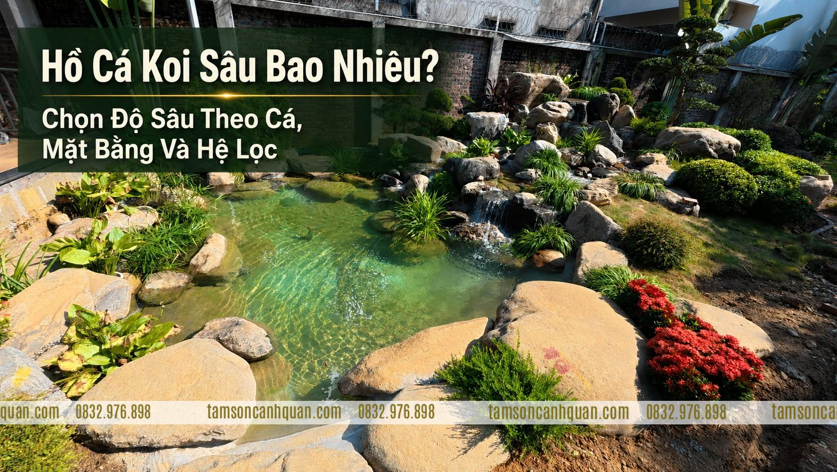 Hồ cá koi sâu bao nhiêu?