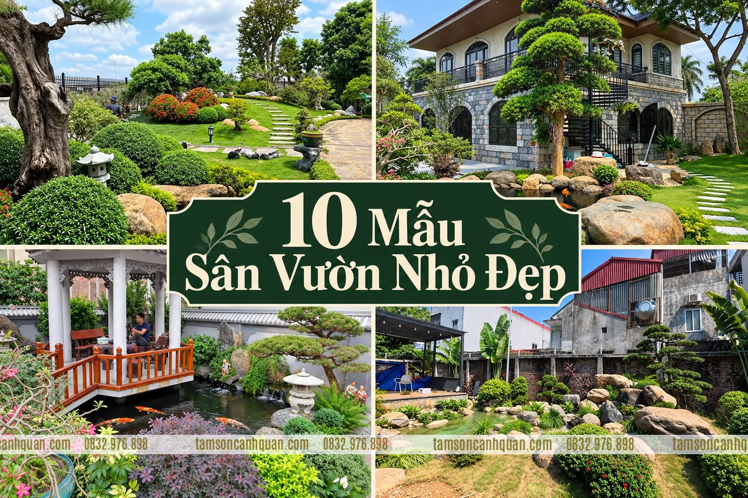 10 mẫu sân vườn nhỏ đẹp cho nhà phố