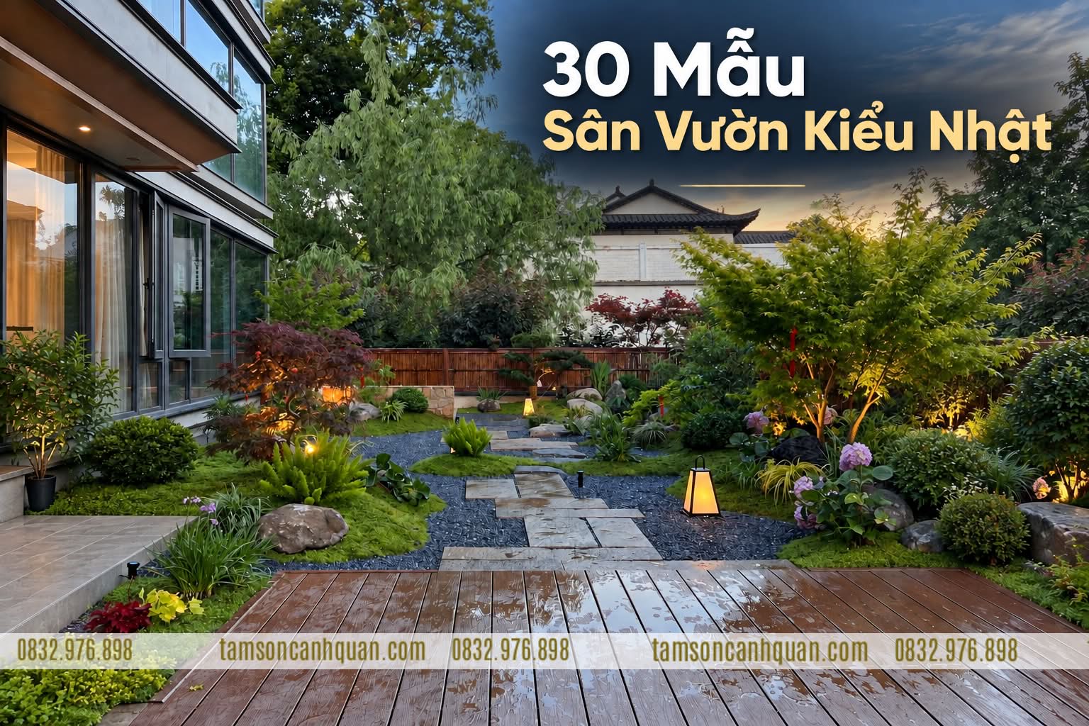 30 mẫu sân vườn kiểu Nhật đẹp