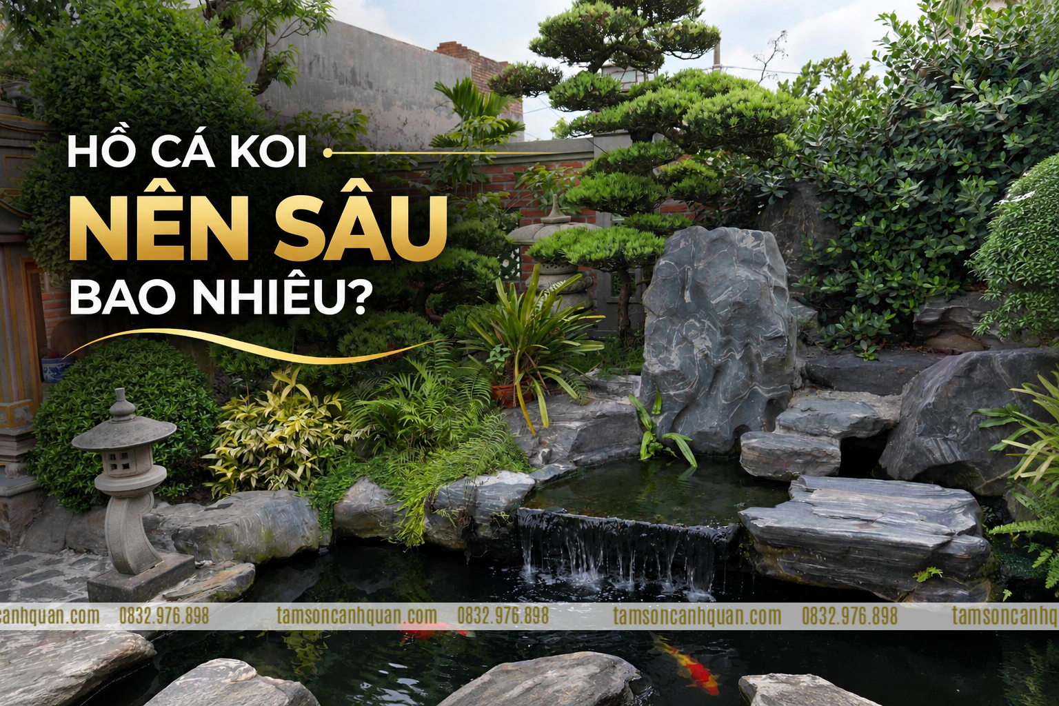 Hồ Cá Koi Nên Sâu Bao Nhiêu Để Cá Khỏe Và Hệ Lọc Dễ Vận Hành?
